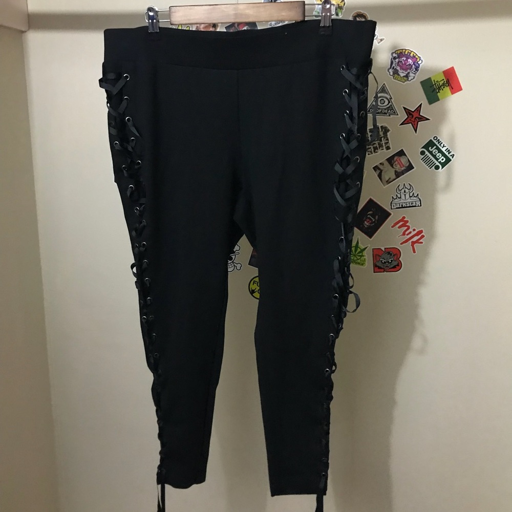 LAST Price TORRID BLACK LACE UP PANTS / LEGGINGS